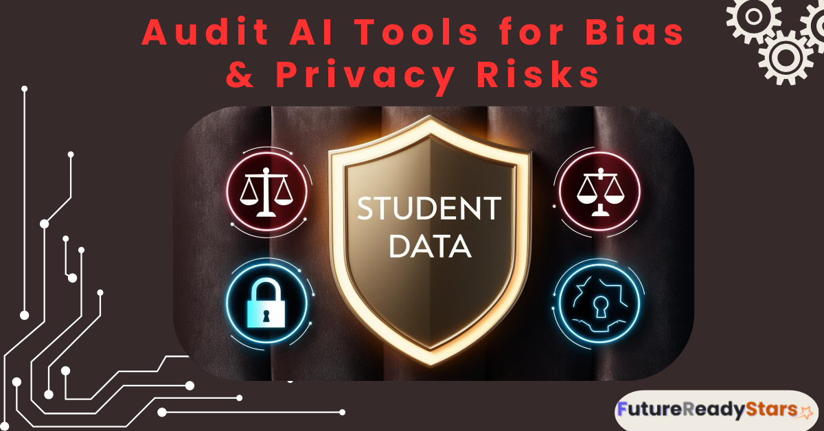 Shield protecting student data from biased AI risks.