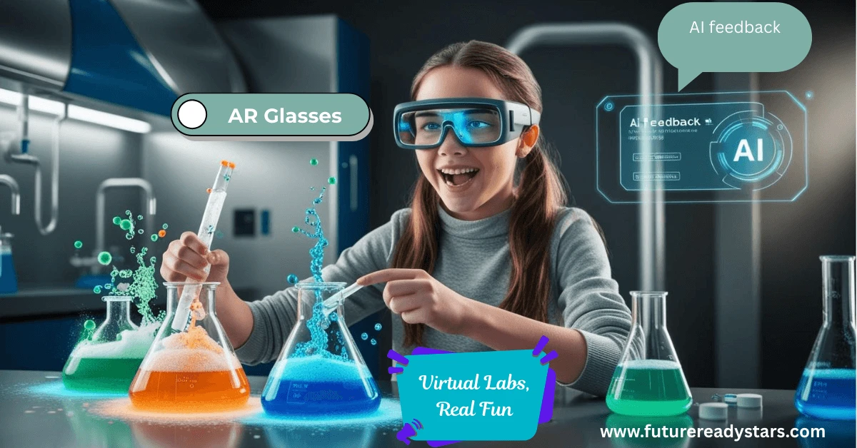 AR-glasses can mix virtual chemicals that bubble and fizz