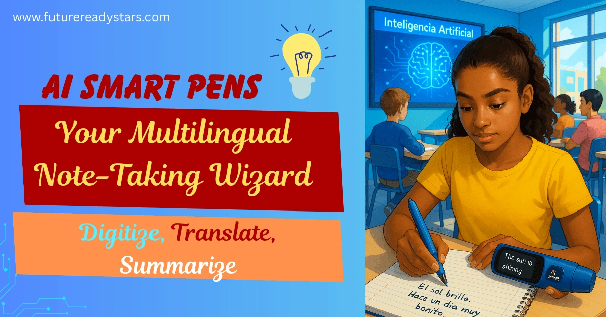 AI SmartPen translating handwritten notes into digital summaries
