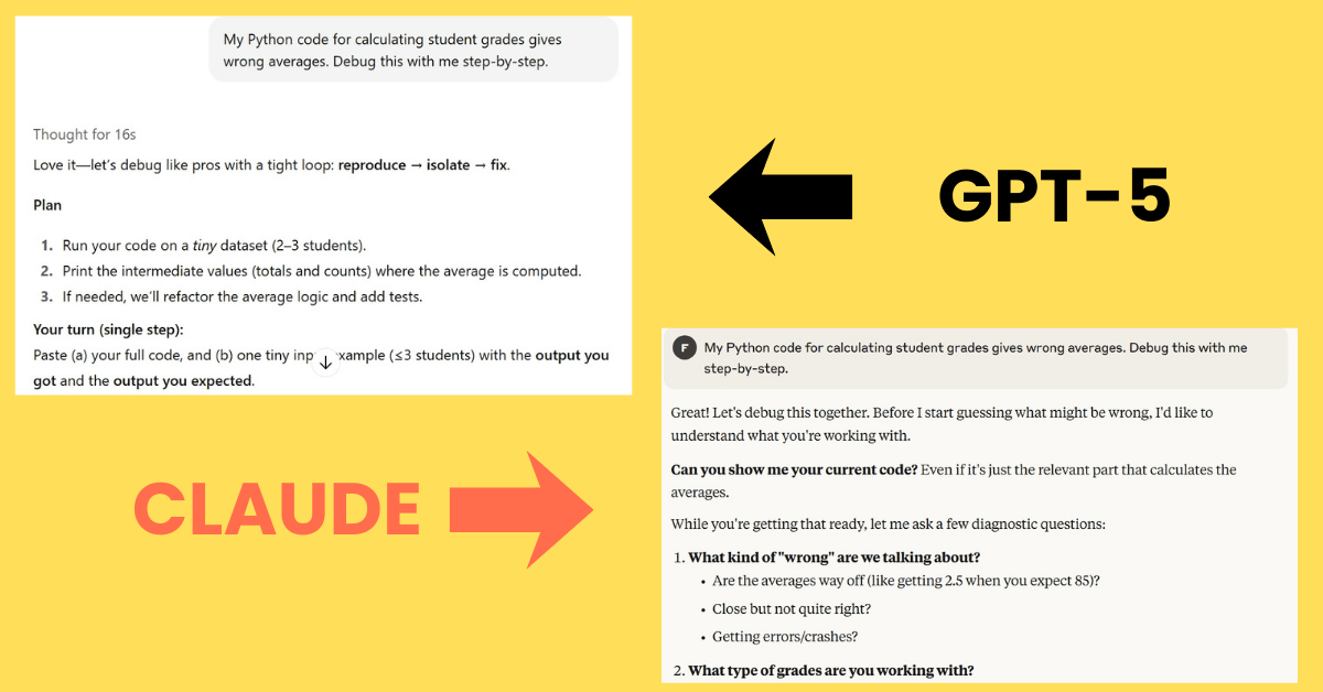 My Python code for calculating student grades gives wrong averages. Debug this with me step-by-step